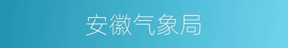 安徽气象局的同义词