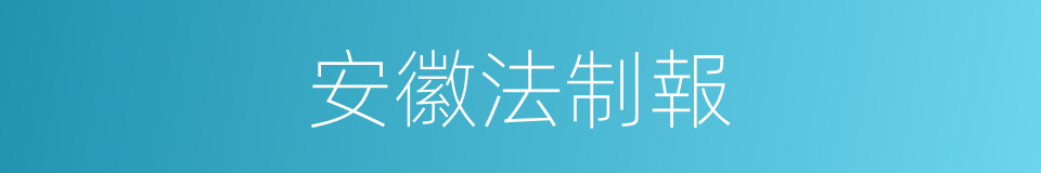 安徽法制報的同義詞