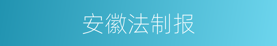 安徽法制报的同义词