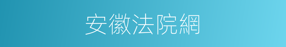 安徽法院網的同義詞