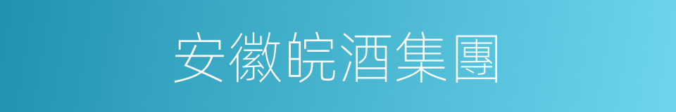 安徽皖酒集團的同義詞