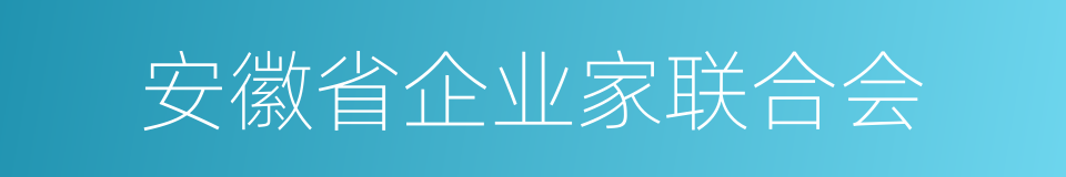 安徽省企业家联合会的同义词