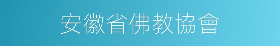 安徽省佛教協會的同義詞