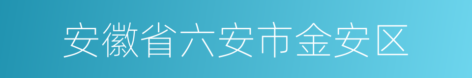 安徽省六安市金安区的同义词