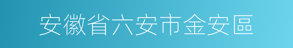 安徽省六安市金安區的同義詞