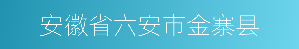 安徽省六安市金寨县的同义词