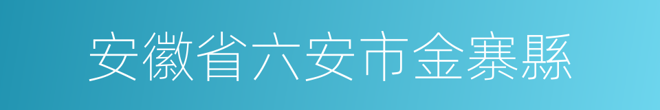 安徽省六安市金寨縣的同義詞