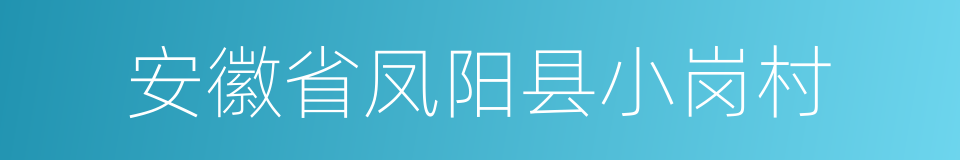 安徽省凤阳县小岗村的同义词