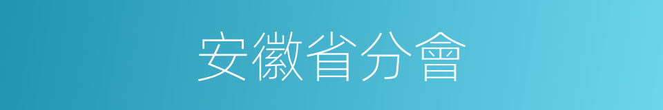 安徽省分會的同義詞