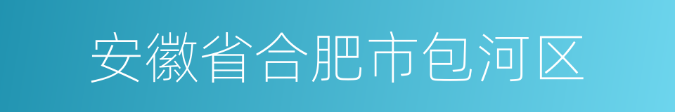 安徽省合肥市包河区的同义词