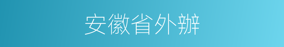 安徽省外辦的同義詞