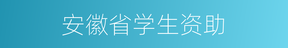 安徽省学生资助的同义词