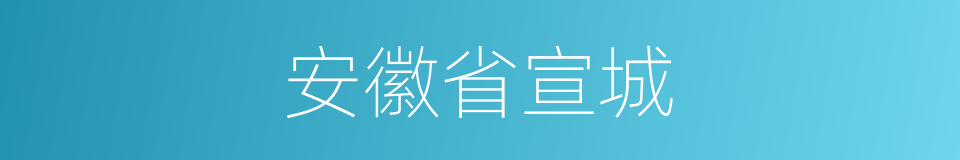 安徽省宣城的同义词