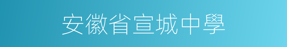 安徽省宣城中學的同義詞