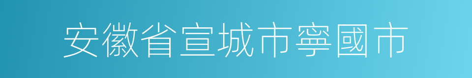 安徽省宣城市寧國市的同義詞