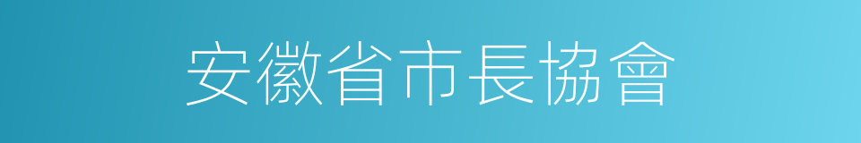 安徽省市長協會的同義詞