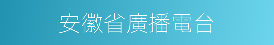 安徽省廣播電台的同義詞