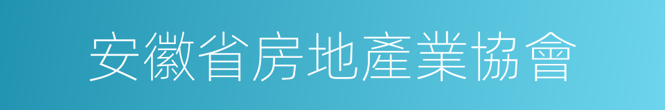 安徽省房地產業協會的同義詞