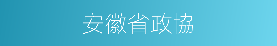 安徽省政協的同義詞