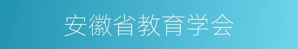 安徽省教育学会的同义词