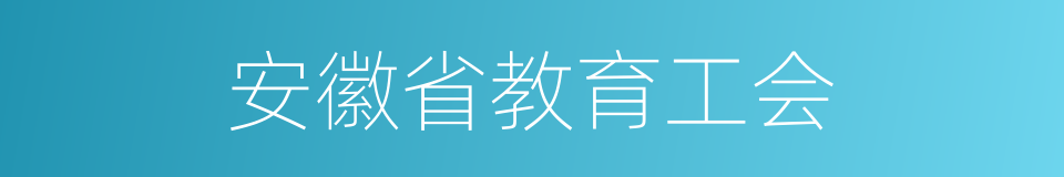 安徽省教育工会的同义词