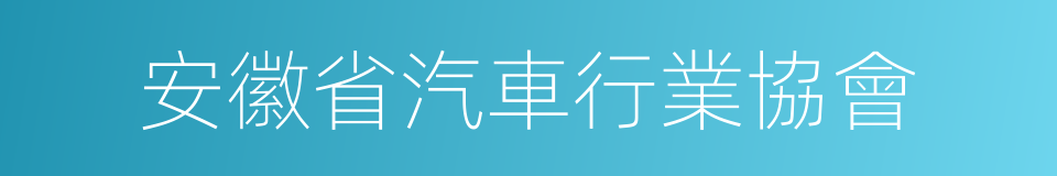 安徽省汽車行業協會的同義詞