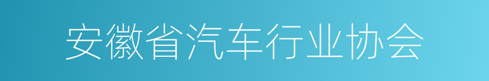 安徽省汽车行业协会的同义词