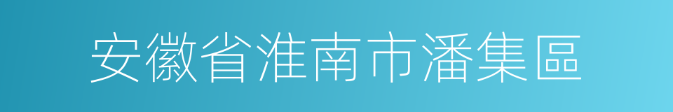 安徽省淮南市潘集區的同義詞