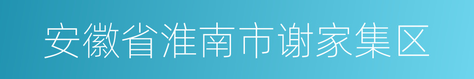 安徽省淮南市谢家集区的同义词