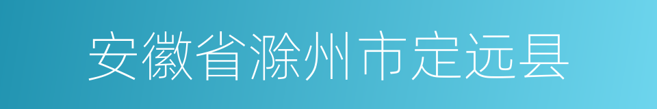 安徽省滁州市定远县的同义词