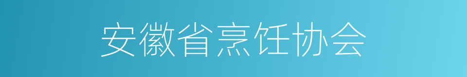 安徽省烹饪协会的同义词