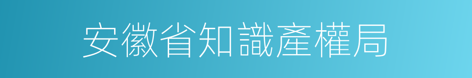 安徽省知識產權局的同義詞