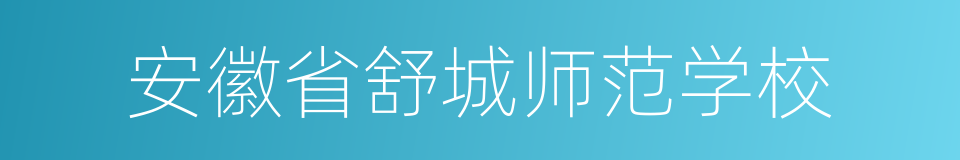 安徽省舒城师范学校的同义词