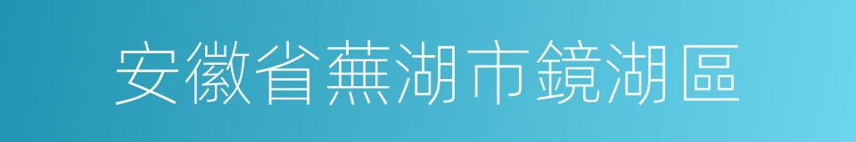 安徽省蕪湖市鏡湖區的同義詞