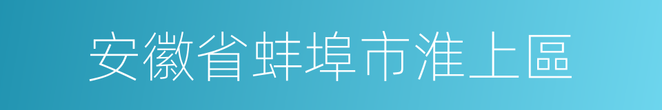 安徽省蚌埠市淮上區的同義詞