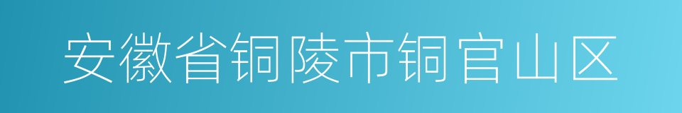 安徽省铜陵市铜官山区的同义词