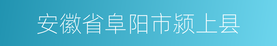 安徽省阜阳市颍上县的同义词