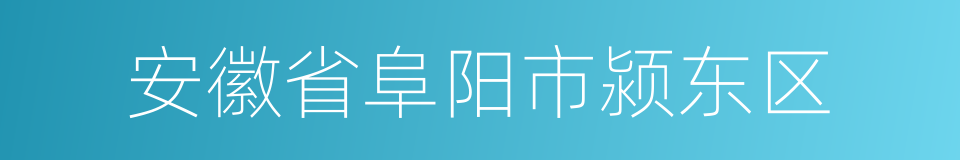 安徽省阜阳市颍东区的同义词