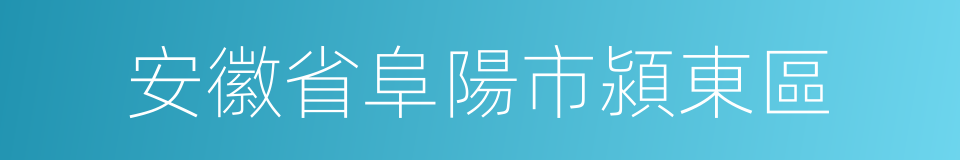 安徽省阜陽市潁東區的同義詞