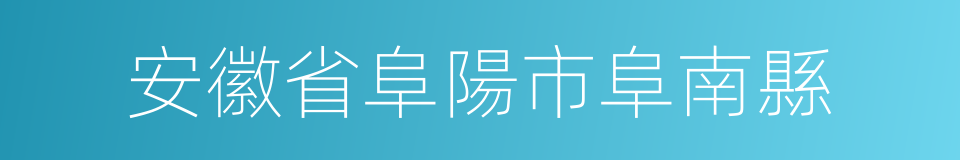 安徽省阜陽市阜南縣的同義詞