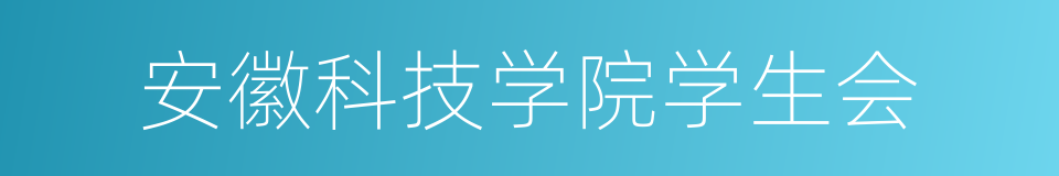 安徽科技学院学生会的同义词