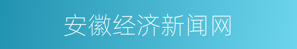 安徽经济新闻网的同义词