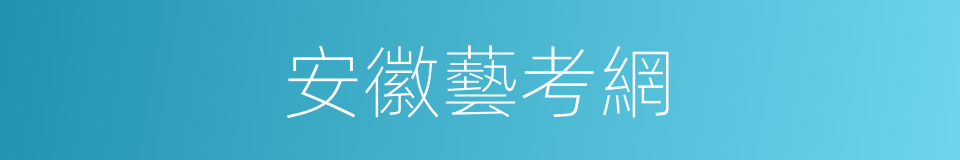 安徽藝考網的同義詞
