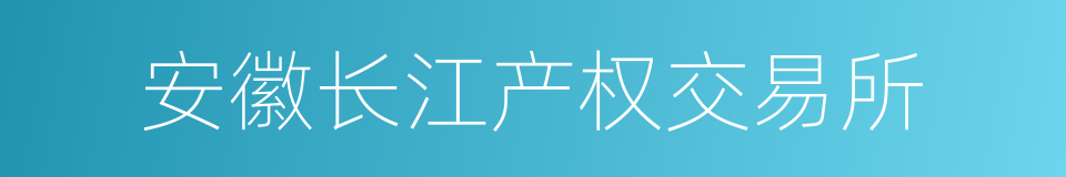 安徽长江产权交易所的同义词