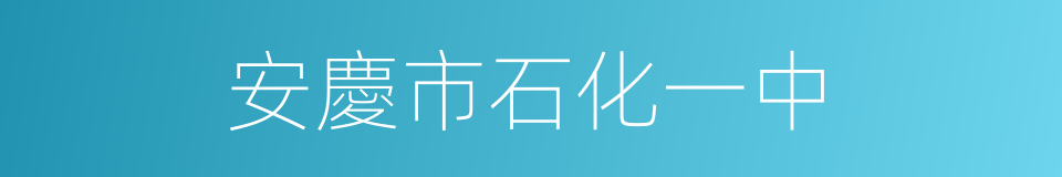 安慶市石化一中的同義詞