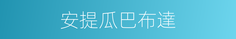 安提瓜巴布達的同義詞