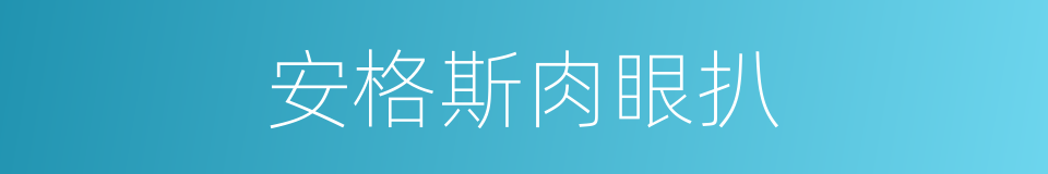 安格斯肉眼扒的同义词