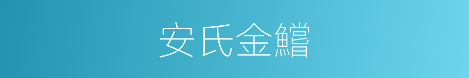 安氏金鱨的同義詞