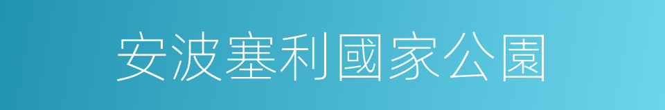 安波塞利國家公園的同義詞