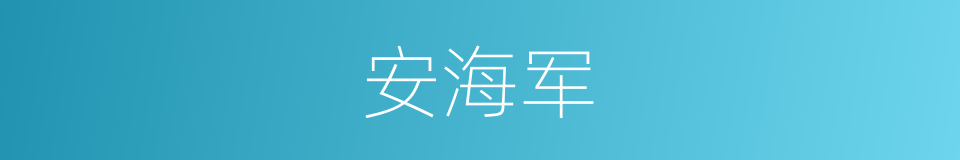 安海军的同义词